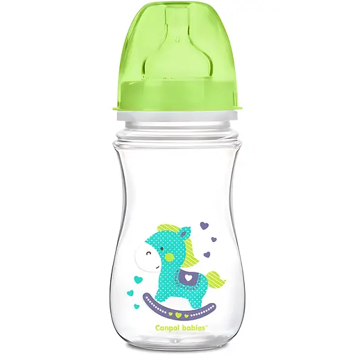 Антиколиковая бутылочка Canpol Babies Easystart Цветные зверьки 12+ 300 мл зеленый (35/206)