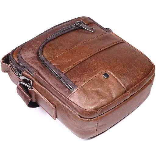 Чоловіча шкіряна сумка Vintage 18х22х6 см sum0022423 - фото 3