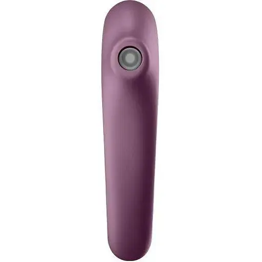 Вакуумний стимулятор із вібрацією Satisfyer Dual Kiss Бордовий - фото 2