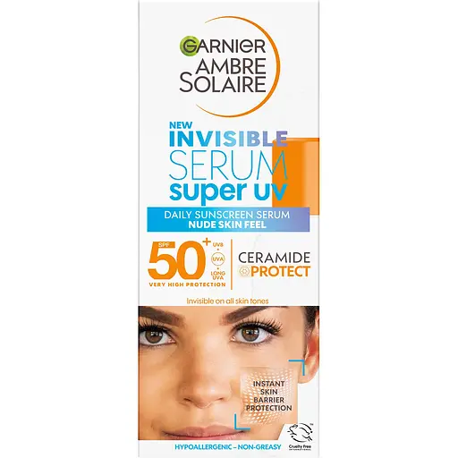 Сонцезахисна сироватка-флюїд Garnier Ambre Solaire Invisible Serum Super UV SPF 50+ з високим ступенем захисту 30 мл - фото 9