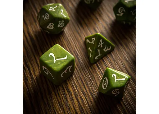 Набір кубиків Classic RPG Olive & white Dice Set , 7 шт. (SCLE10) - фото 4
