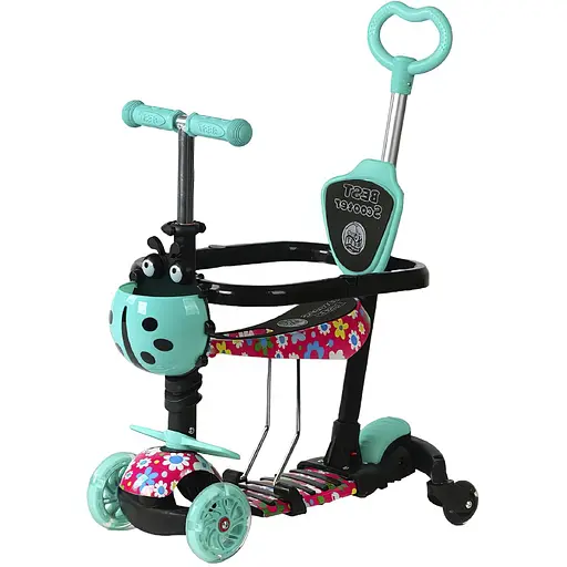 Самокат 5 в 1 Best Scooter 54х14х63-72 см Різнобарвний 000231709