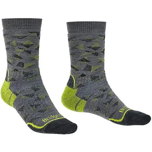 Шкарпетки Bridgedale Hike MW Endurance Boot Pattern Grey/Lime S (1053-710092.118.S)