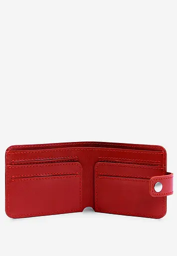 Кожаный портмоне Mini 2.2 красный - фото 3