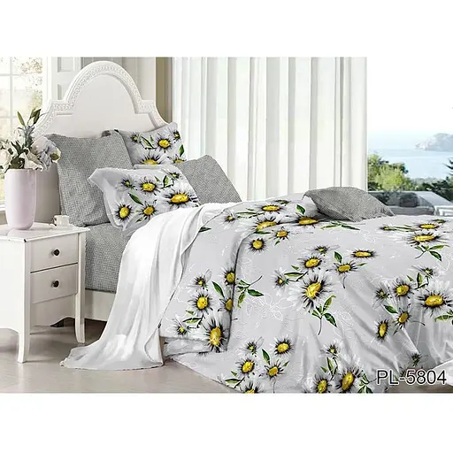 Комплект постільної білизни TAG Tekstil з компаньйоном King Size Оливковий 000142702 (PL5804)