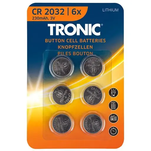 Батарейки Tronic CR 2032 Lithium 3V 6 шт.