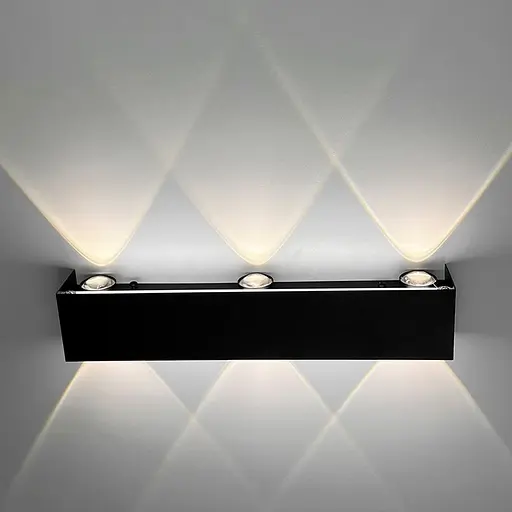 Бра Line F із ефектним світлом у чорному корпусі 30х6 см Арт. WB51/310 BK - фото 4