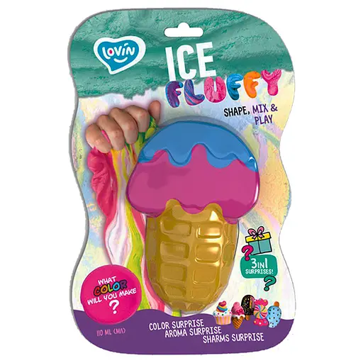 Лізун-антистрес TM Lovin Ice Fluffy Ріжок, 110 мл