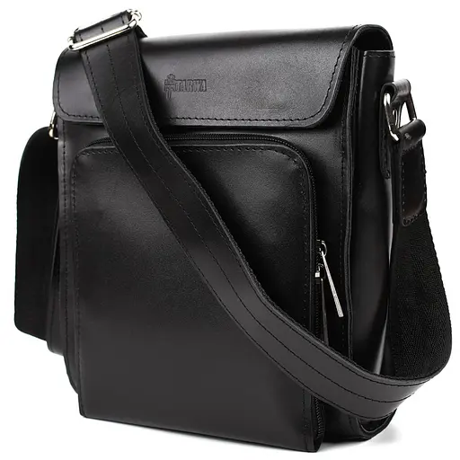 Шкіряна чоловіча сумка через плече TARWA 26х22х6 см nsa0001256 - фото 3