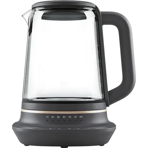 Electrolux Электрочайник, 1,7л, Strix, стекло, заварник, поддержка темп, черный