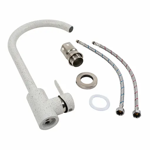 Смеситель для кухни Platinum 7990 NEST Топаз Белый - фото 2