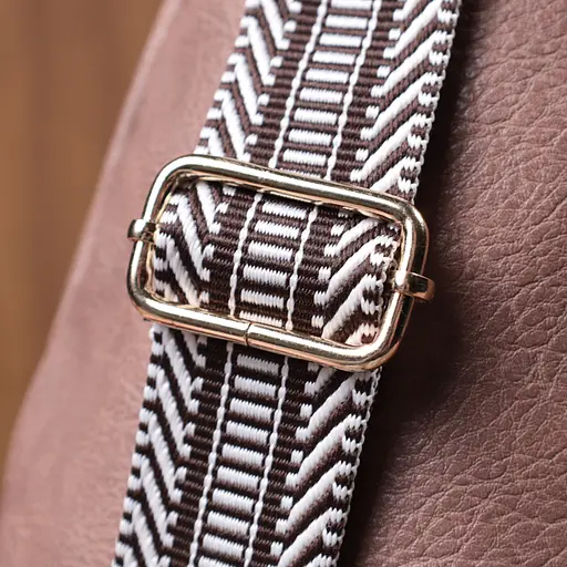 Женская компактная сумка Vintage через плечо из экокожи с акцентом на текстильную лямку 15х25х5 см sum0026968 - фото 10