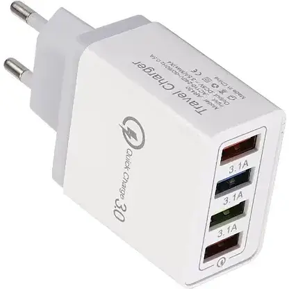 Зарядний пристрій 4 usb порту AR-430 блок живлення - фото 1