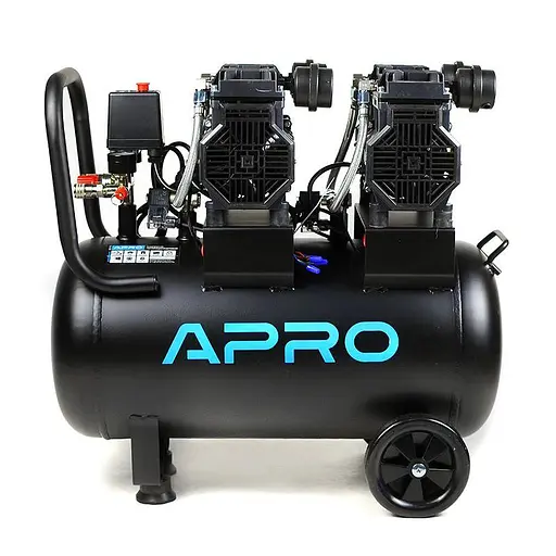 Компресор 4-циліндровий безмасляний Apro OFE-50 2х1,5кВт 475 л/хв 50 л 30412 - фото 2