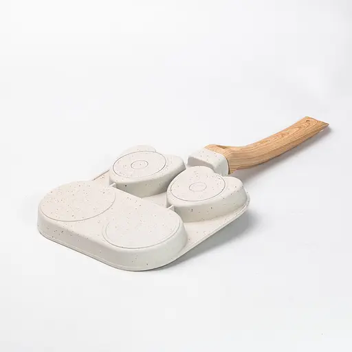 Сковорода порционная 3 секции фигурная сковорода Белый - фото 2