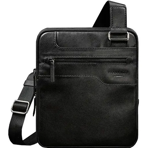 Чоловіча шкіряна сумка-месенджер 3 блискавки - фото 1
