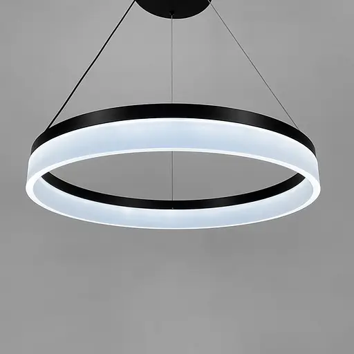 Современная LED люстра в черном каркасе Ø 80 см Ст. M 2702-800 BK | Line F - фото 6