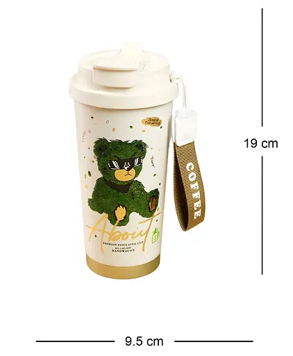 Термочашка About для кофе и чая 520 мл зеленый мишка (BC-0387-5) - фото 2