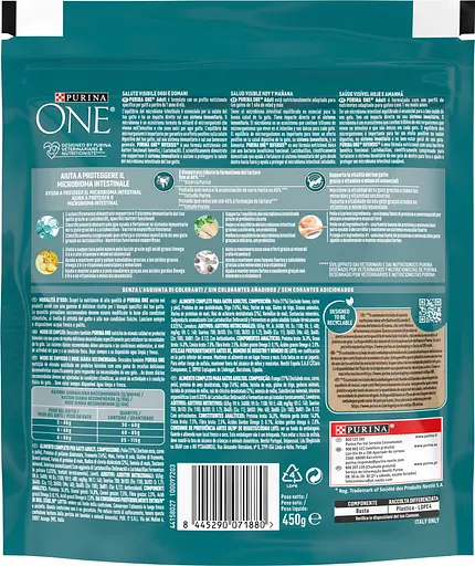 Сухий корм для дорослих котів Purina One Adult комплекс Bifensis з куркою 450 г - фото 2