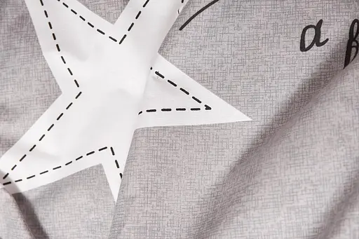 Комплект постільної білизни Moon&Star Бязь Gold Люкс Gray Stars Дитячий 110x140 см наволочки 2x40x40 см - фото 7