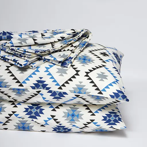 Постільний набір Moon&Star (простирадло 200х220 см + 2 наволочки 40х60 см) Бязь Gold Люкс Blue Mosaic - фото 3