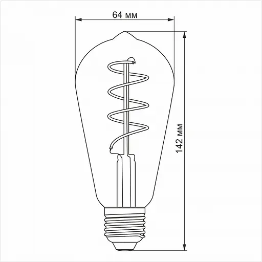 LED лампа VIDEX Filament ST64FASD 5W E27 2200K дімерна бронза - фото 5