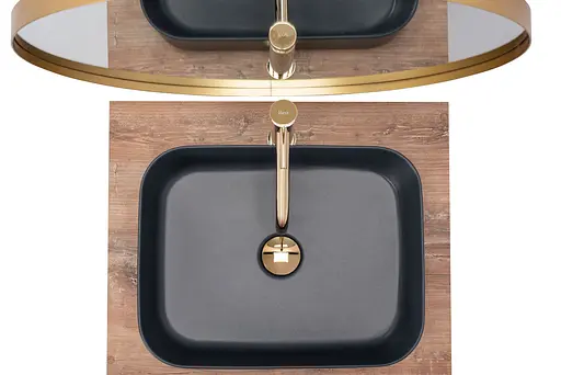 Умивальник Rea Kaya navy blue mat накладних REA-U5656, Синий - фото 5