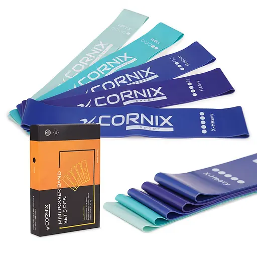Резинки для фітнесу Cornix Mini Power Band набір 5 шт. 1-20 кг XR-0047 - фото 2