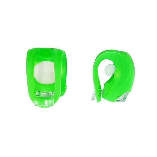 Мигалка LED біле та червоне світло силіконовий салатовий корпус жабка (G0001557) - фото 2