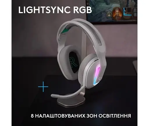 Навушники бездротові Logitech гарнітура ігрові G522 LightSpeed Wireless Gaming Headset білі (981-001550) - фото 7