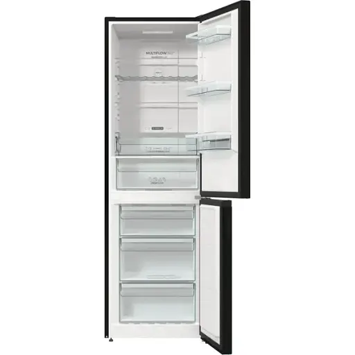 Холодильник Gorenje с нижней морозной камерой 185х60х60 см 2 двери 204(96) л А++ NoFrost+ LED дисплей черный - фото 4
