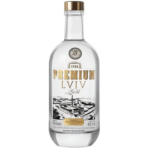 Горілка Premium Lviv Золото 38% 0.7 л
