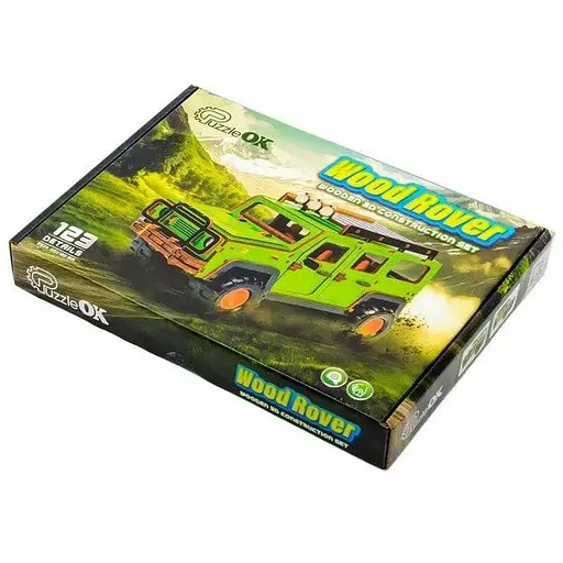 Деревянный 3D конструктор Внедорожник PuzzleOk Puz-00951 123 детали - фото 1