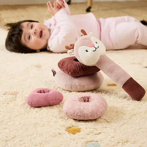 Текстильна пірамідка з брязкальцем Miniland Baby Deer (97374) - фото 4