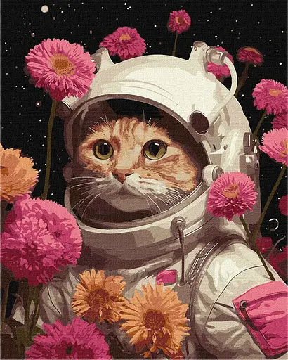 Набор для росписи по номерам Кошачья экспедиция, 40x50 см, КНО6593