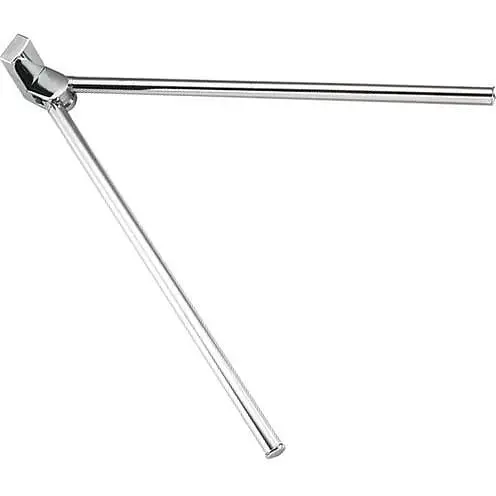 Тримач для рушника поворотний подвійний Frap F1812 з 2-ма накладками 382 мм білий/хром Хром - фото 1