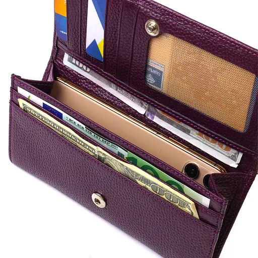 Жіночий шкіряний гаманець Canpellini 17.8х9х1 см acs0025578 - фото 4