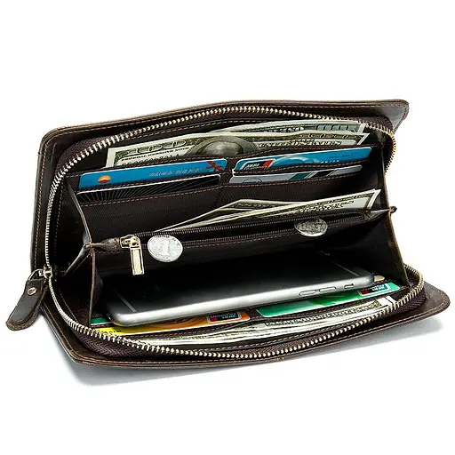 Кожаный мужской клатч-барсетка  Vintage 21,5х11,5х3 см acs0028317 - фото 4