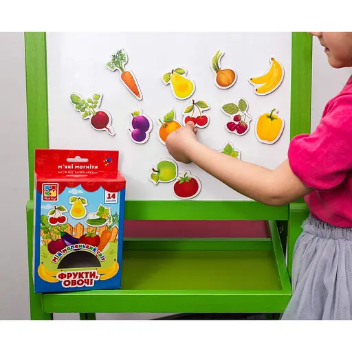 Набір магнітів Vladi Toys Мій маленький світ на магнітах Овочі, фрукти VT3106-11 (укр) - фото 2