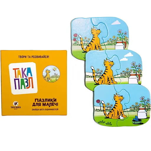 Пазли для дітей Така Мака Така Пазл Котик 6 елементів (160001-UA) - фото 4