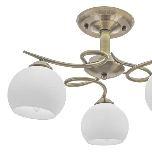 Люстра стельова Brille в спальню E27 60W AB (LK-568C/3) - фото 2