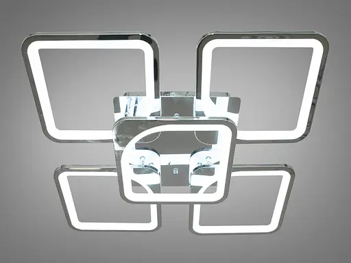 Светодиодная люстра смарт светильник с пультом dimmer, 115W, хром - фото 2