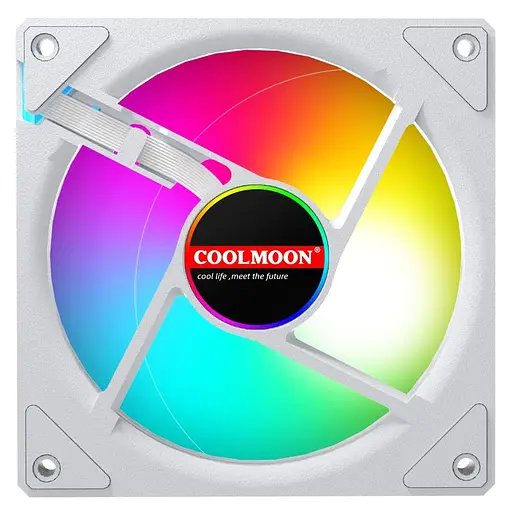 Вентилятор Coolmoon 120мм CM-W12-W Reverse (CM-W12-W-R) White - фото 3