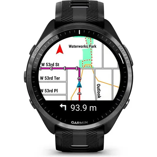 Смарт-часы Garmin Forerunner 965 Titanium Bezel with Black Case and Black/Powder Gray Silicone Band 010-02809-00/10 (89360) - фото 3