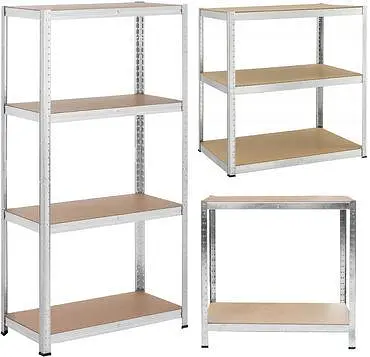 Стелаж металевий 150x70x30 4 полиці (сірий) - фото 1