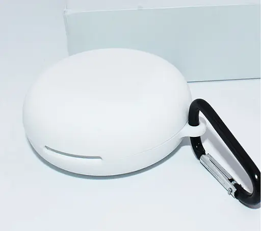 Чохол-накладка DK Silicone Candy Friendly з карабіном для Oppo Enco W31 (white) - фото 2