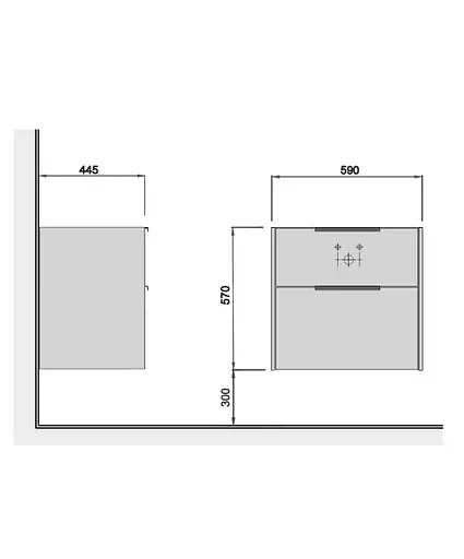Тумба Мойдодир під стільницю Line Craft 60-А дуб крафт/Чорний - фото 6