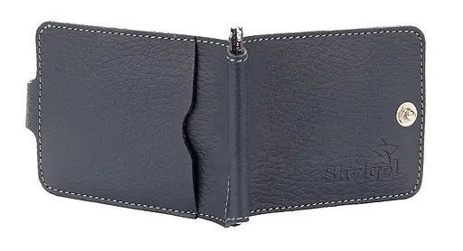 Добротный кожаный зажим для денег Shvigel 11х8 см acs0032269 - фото 4