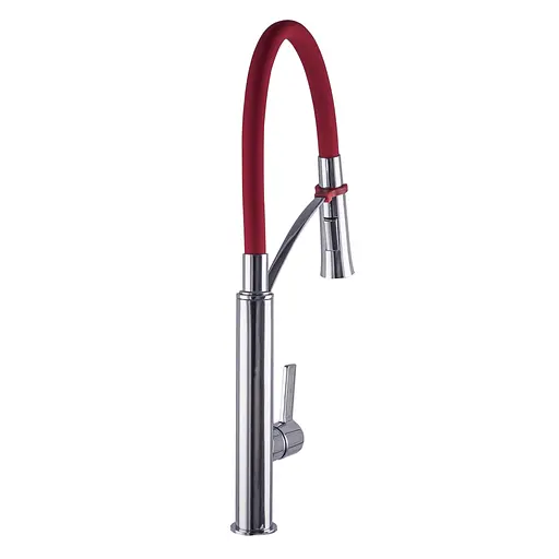 Змішувач для кухні Topaz Sardinia TS 8817-H23-R-S Червоний - фото 4