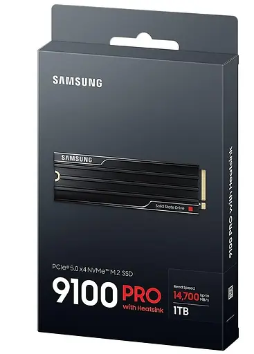 Накопитель SSD Samsung m.2 NVMe 1TB 9100 PRO V-NAND TLC with Heatsink PCIe 5.0 (MZ-VAP1T0CW) - фото 4